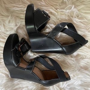 Chloe leather wedge sandal